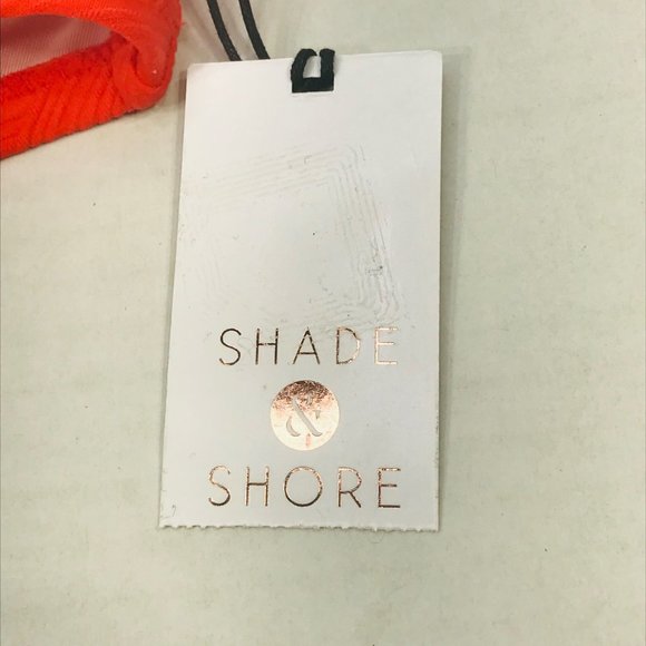 Shade And Shore Women's Size Large 12-14 Cheeky Bikini Swim Bottom Orange New - Picture 3 of 8